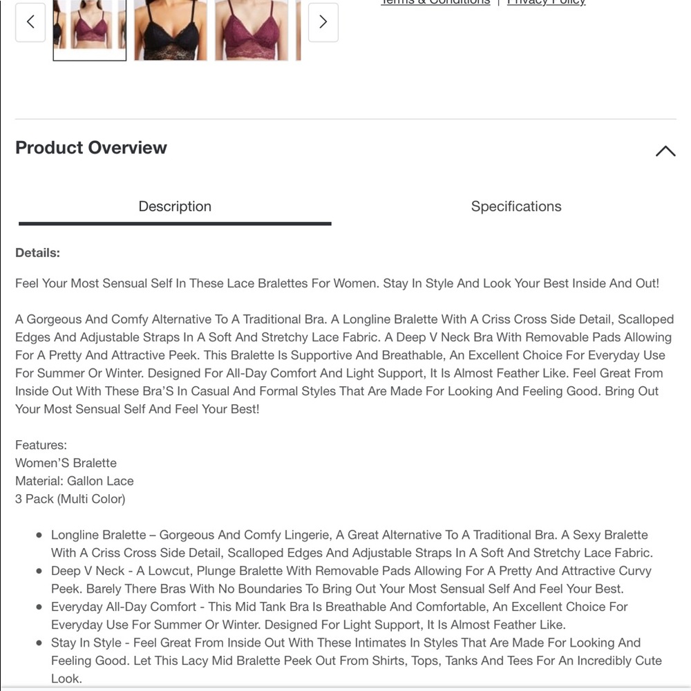 ♥️Body Frosting♥️ | Longline Lace Bralette - Berry - Picture 11 of 13